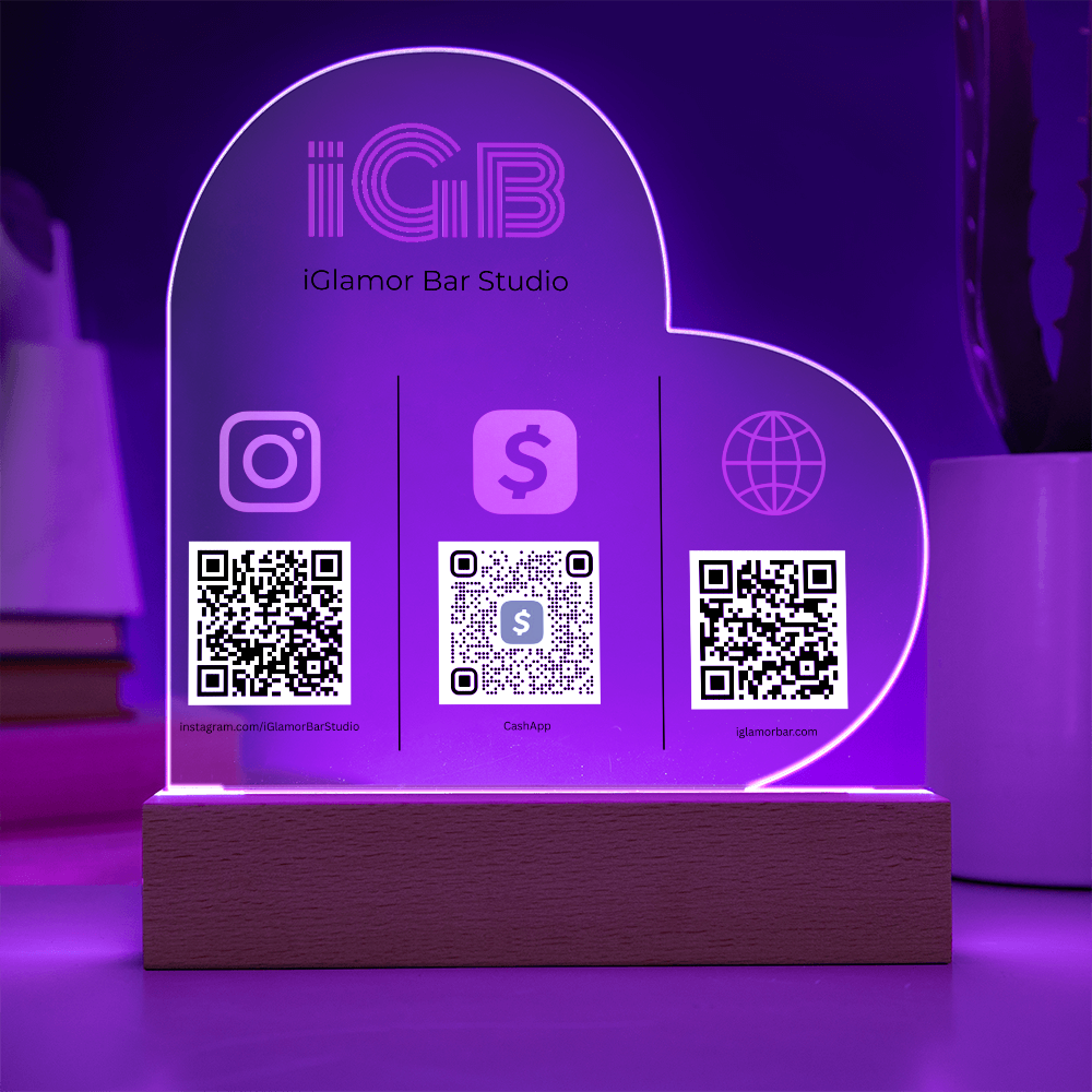 CustiGB in shop  QR code Business Social Media Sign