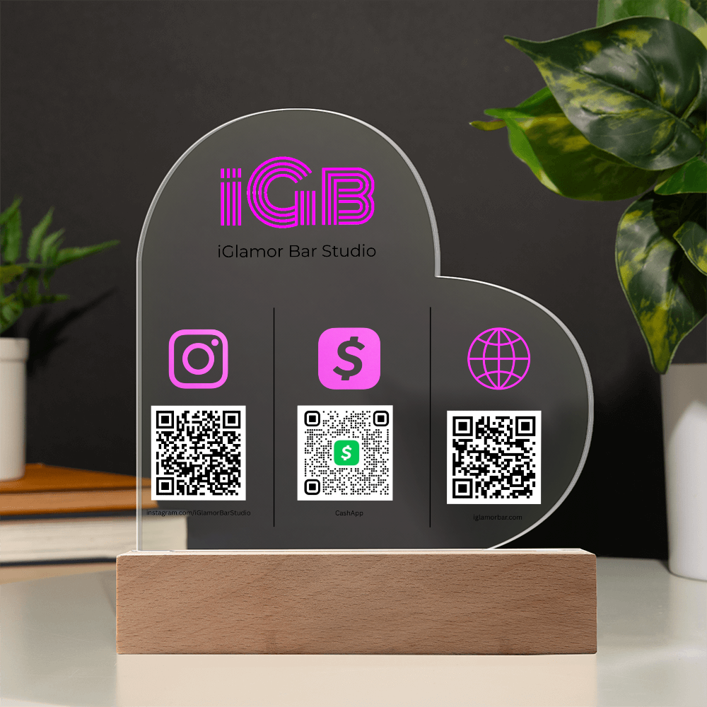 CustiGB in shop  QR code Business Social Media Sign