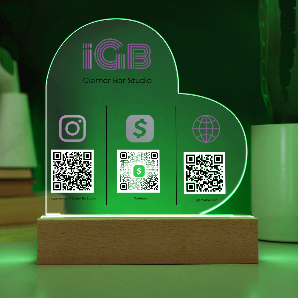CustiGB in shop  QR code Business Social Media Sign