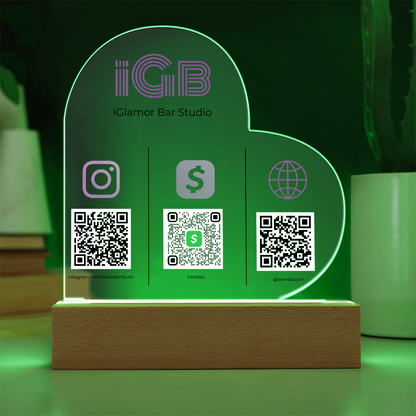 CustiGB in shop  QR code Business Social Media Sign