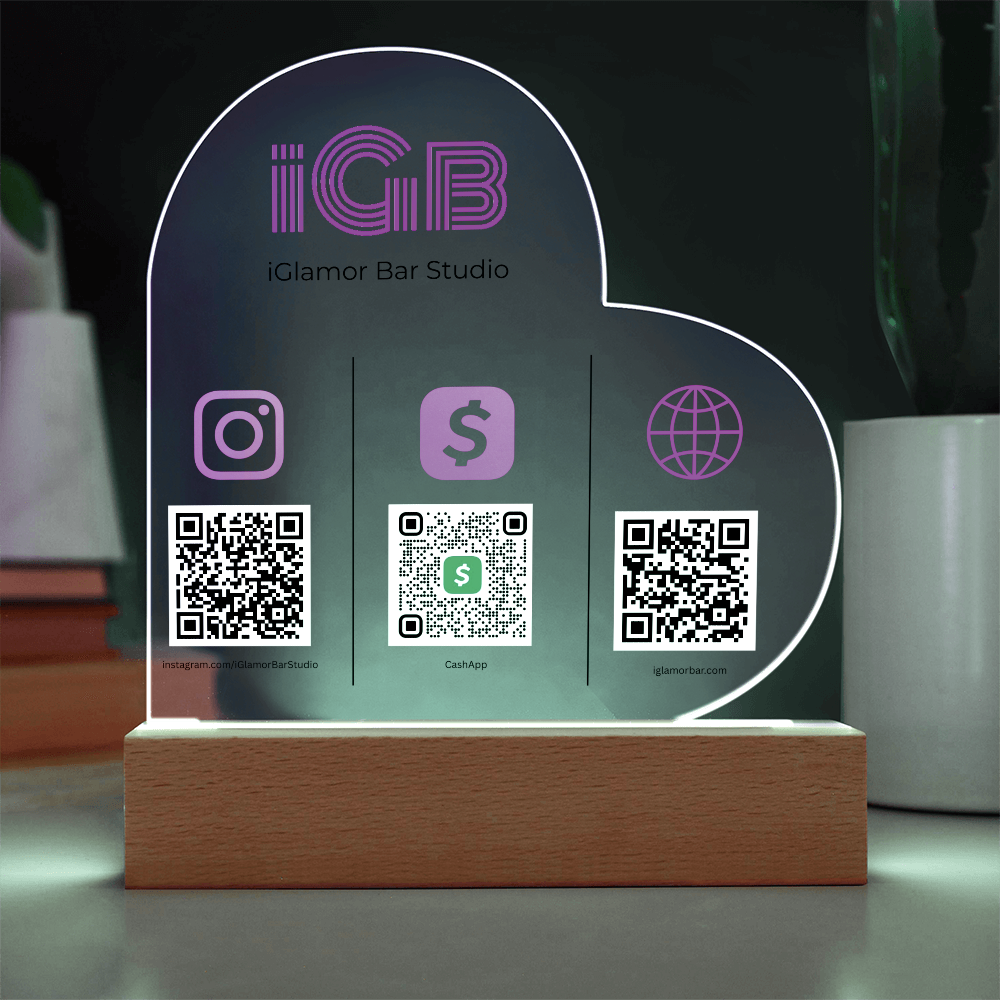 CustiGB in shop  QR code Business Social Media Sign