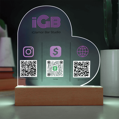 CustiGB in shop  QR code Business Social Media Sign