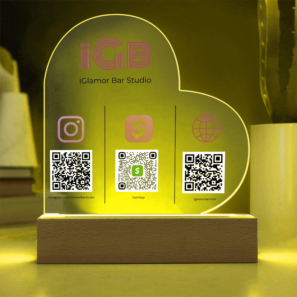 CustiGB in shop  QR code Business Social Media Sign