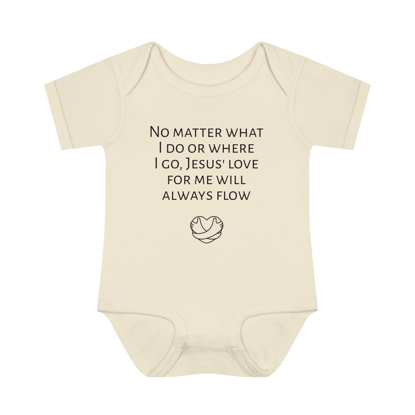 Jesus' Love For Me Will Always Flow, Infant Baby Rib Bodysuit