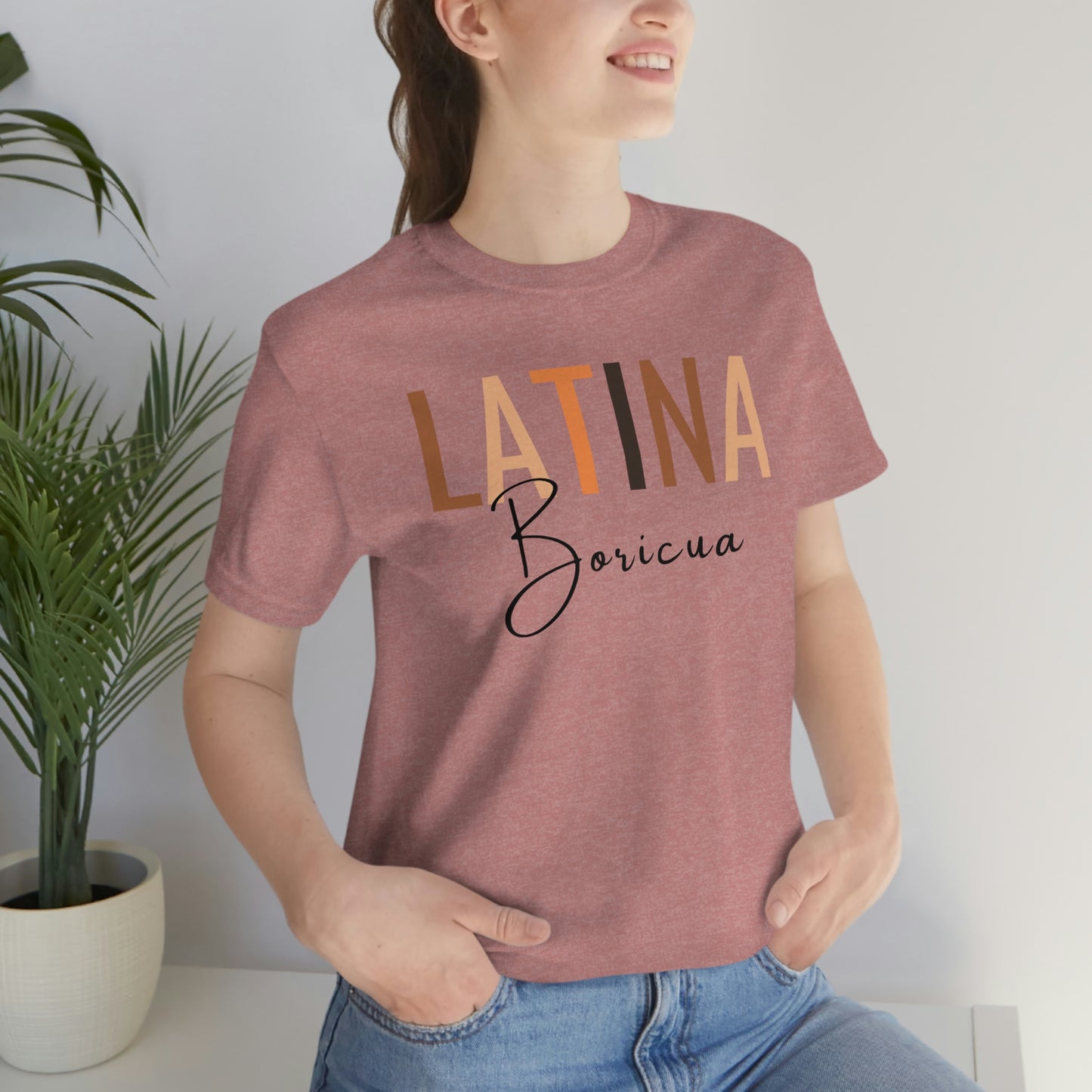 Latina Boricua, Shirt with Black Font