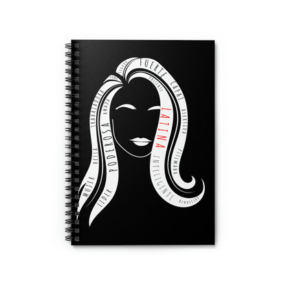 Inverse Fuerza Latina Spiral Notebook - Ruled Line