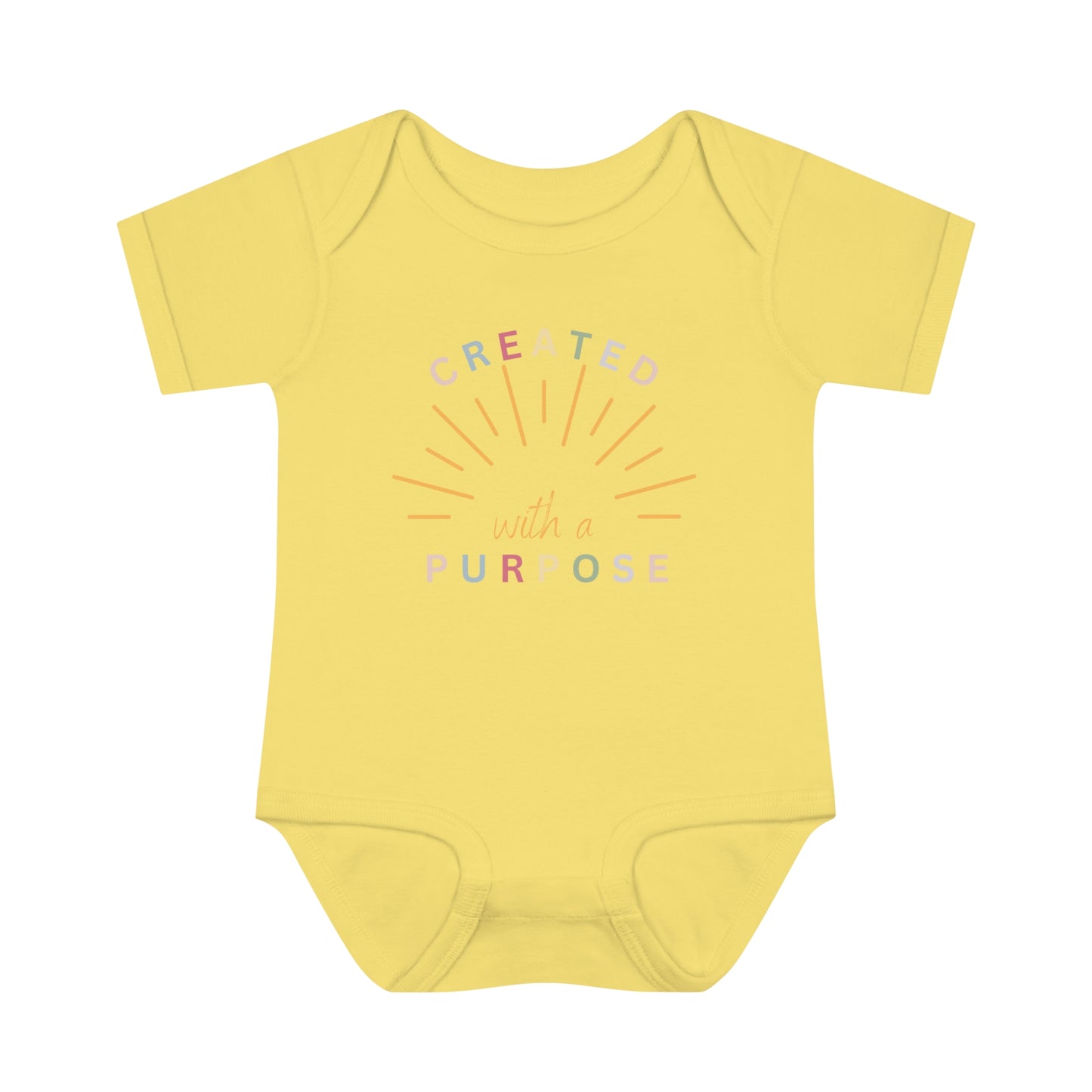 Created With A Purpose, Infant Baby Rib Bodysuit