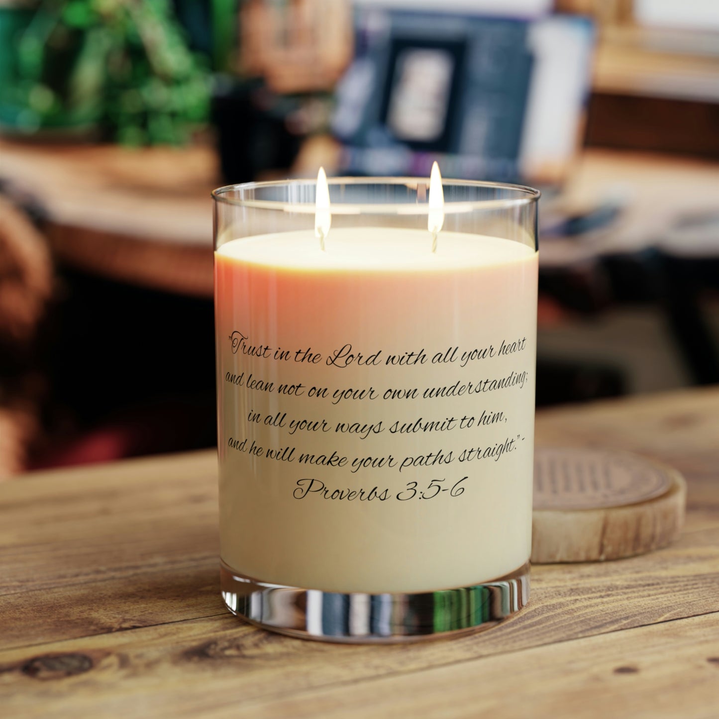 Proverbs 3:5-6 Candle, 11oz