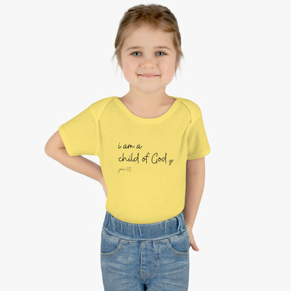 I Am A Child Of God, Infant Baby Rib Bodysuit