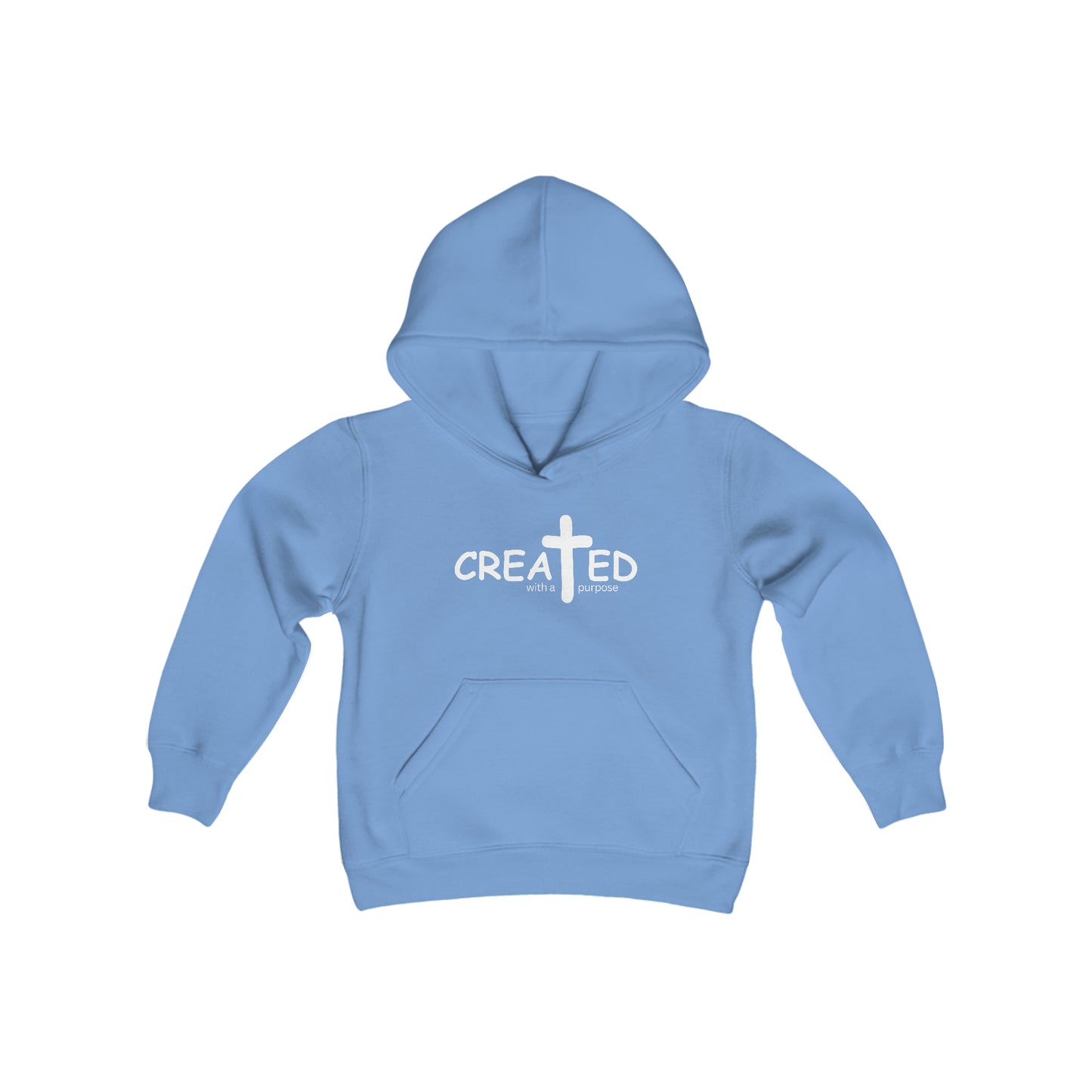 Created With A Purpose, Youth Teen Hooded Sweatshirt Hoodie