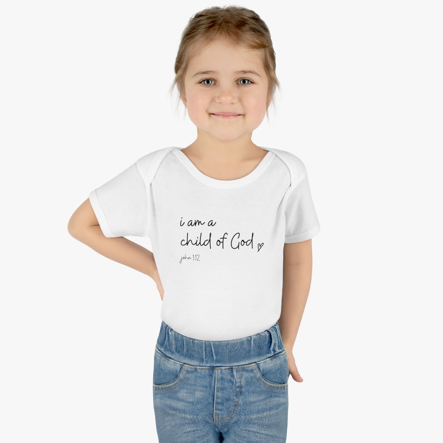 I Am A Child Of God, Infant Baby Rib Bodysuit