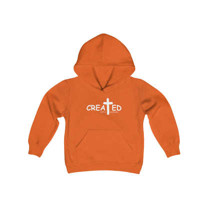 Created With A Purpose, Youth Teen Hooded Sweatshirt Hoodie