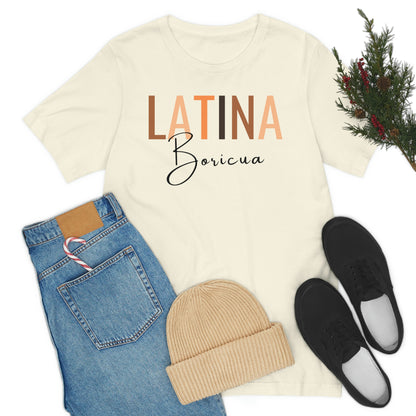 Latina Boricua, Shirt with Black Font