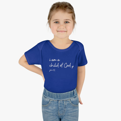 I Am A Child Of God, Infant Baby Rib Bodysuit