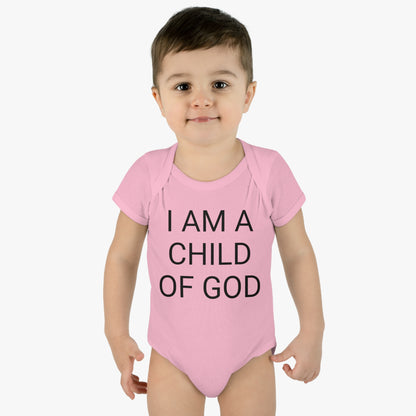 I Am A Child Of God, Infant Baby Rib Bodysuit