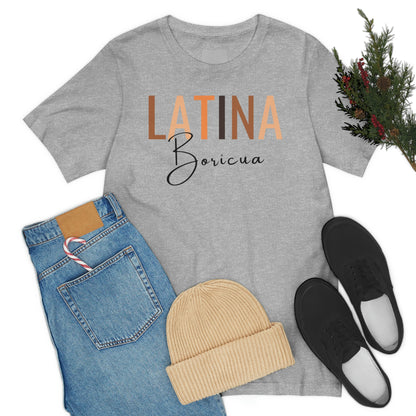 Latina Boricua, Shirt with Black Font