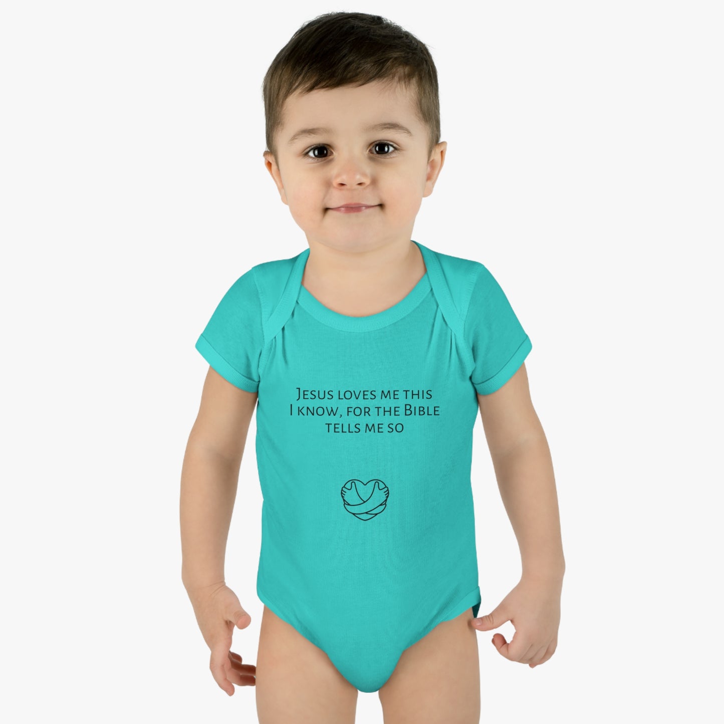 Jesus Loves Me, Infant Baby Rib Bodysuit