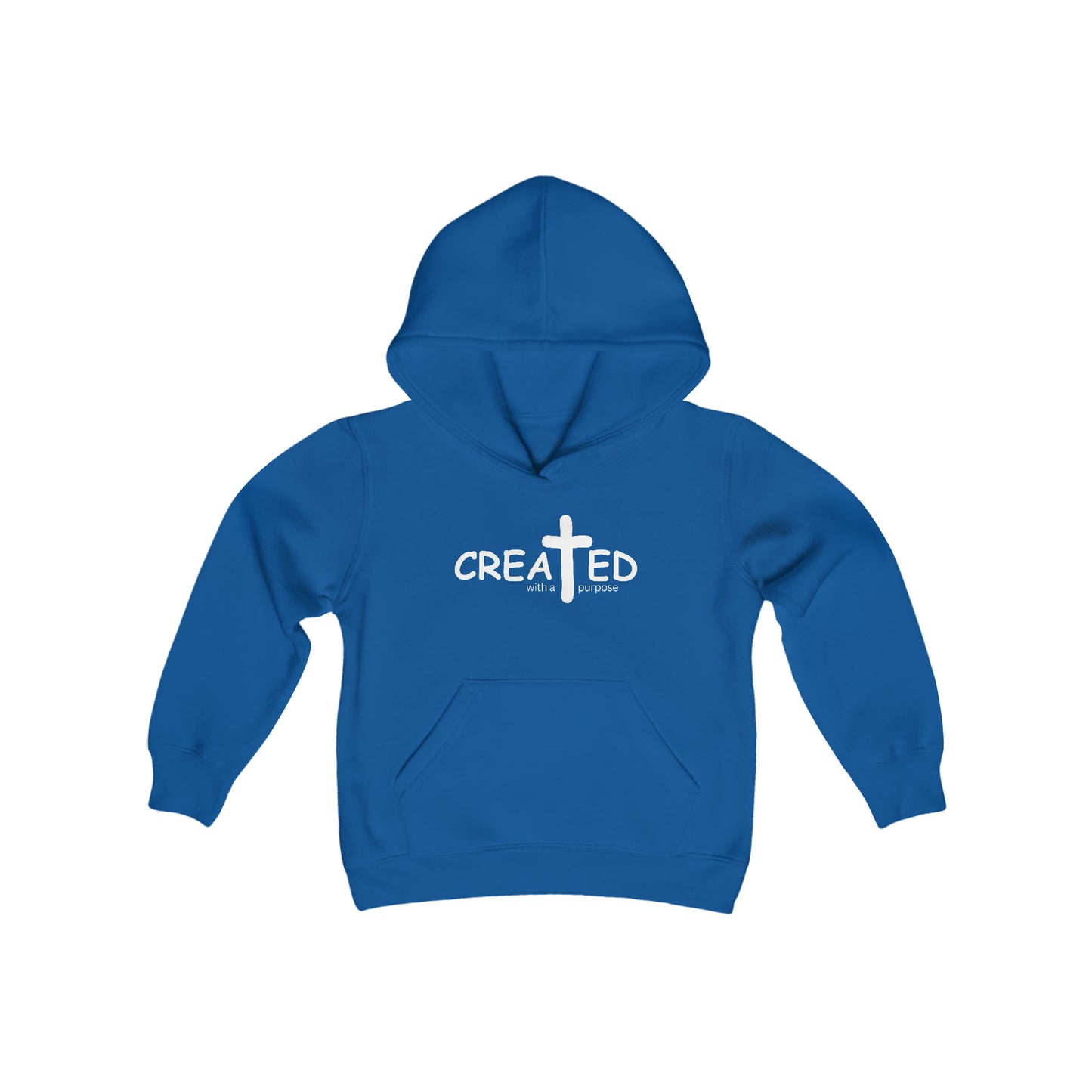 Created With A Purpose, Youth Teen Hooded Sweatshirt Hoodie