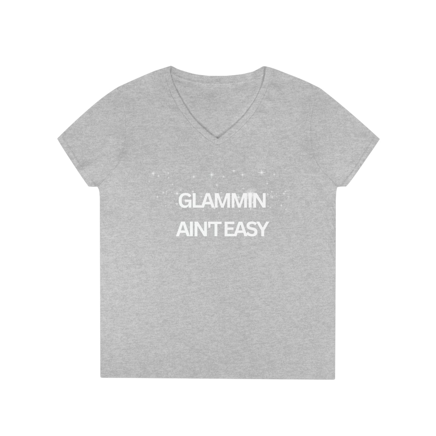 Glamming Ain't Easy, V-Neck T-Shirt