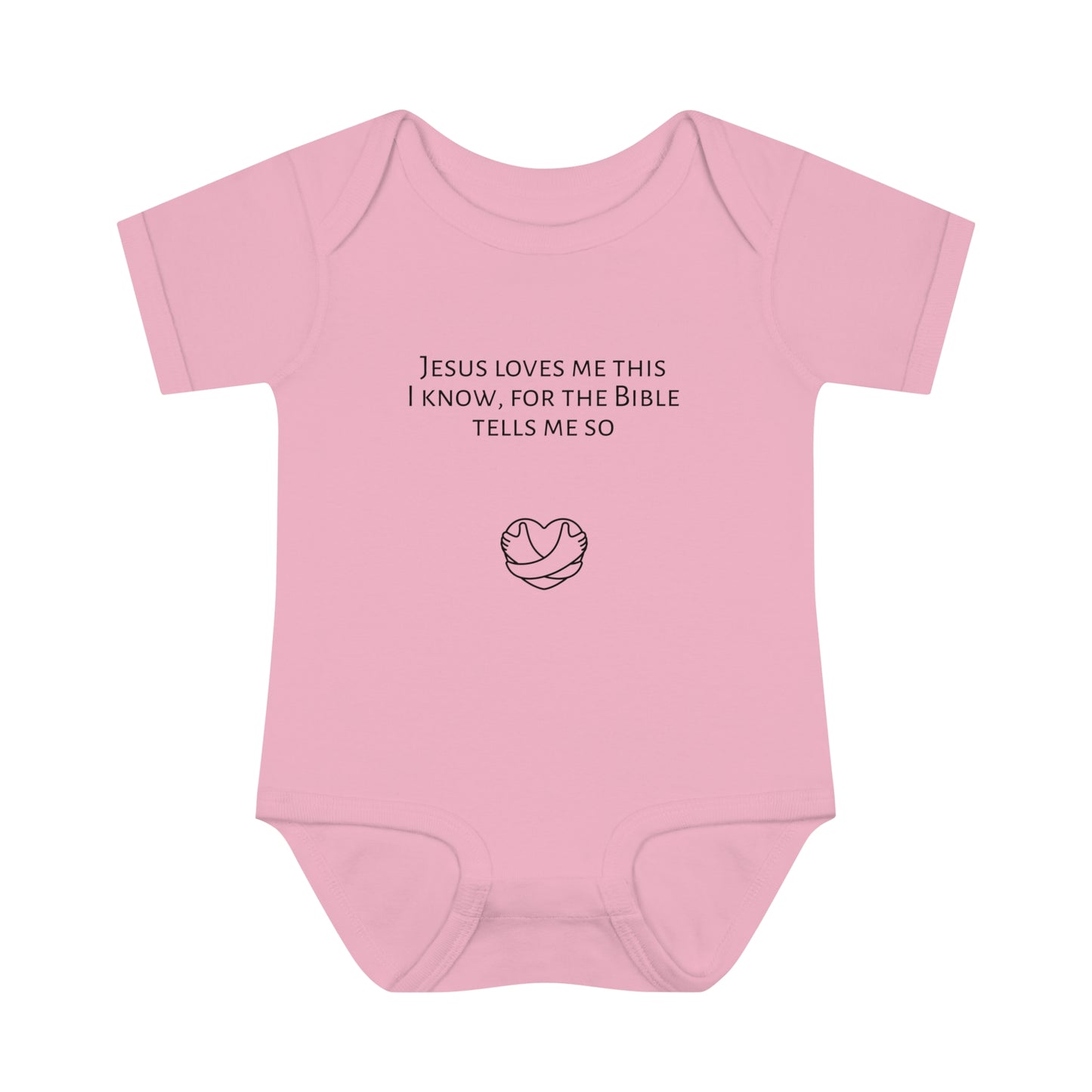 Jesus Loves Me, Infant Baby Rib Bodysuit