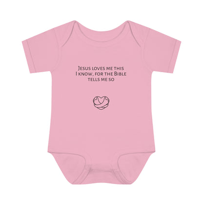 Jesus Loves Me, Infant Baby Rib Bodysuit