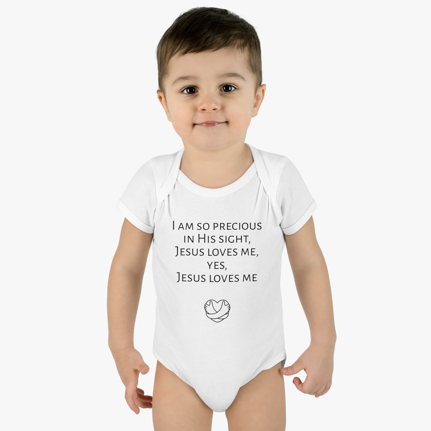 I am so precious in His sight, Infant Baby Rib Bodysuit