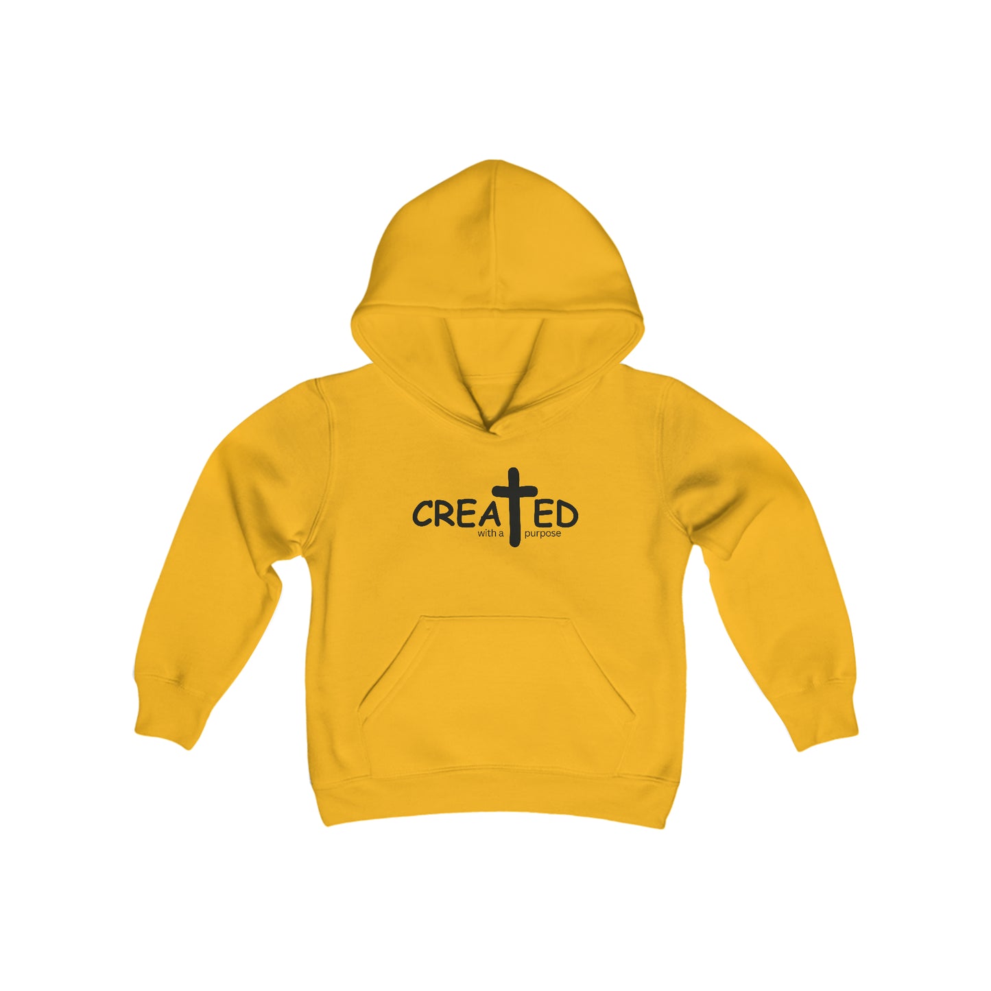 Created With A Purpose, Youth Teen Hooded Sweatshirt Hoodie