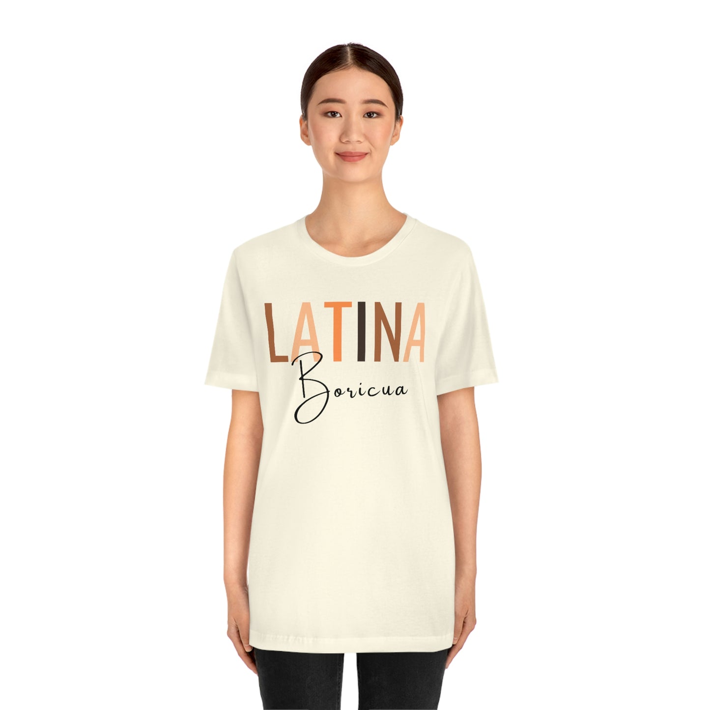 Latina Boricua, Shirt with Black Font