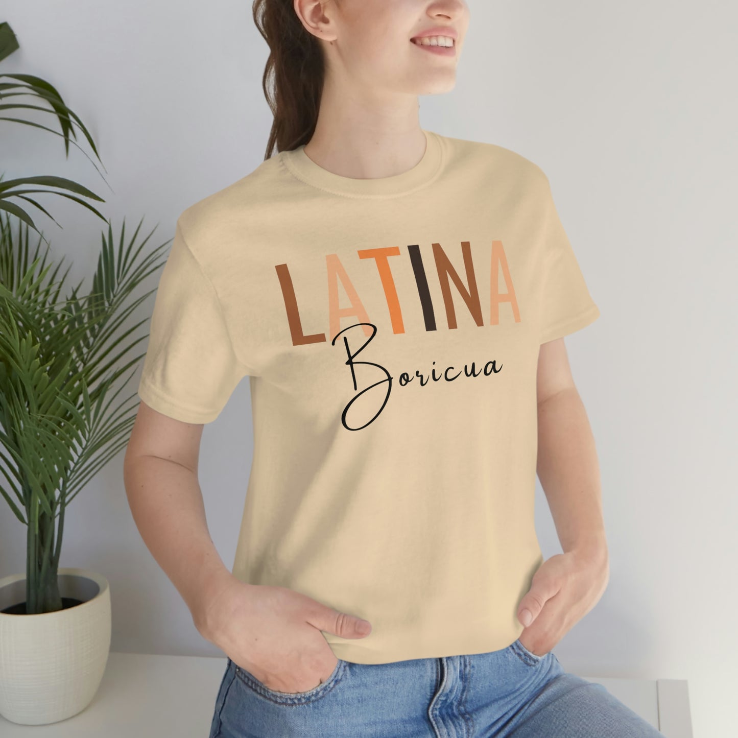 Latina Boricua, Shirt with Black Font