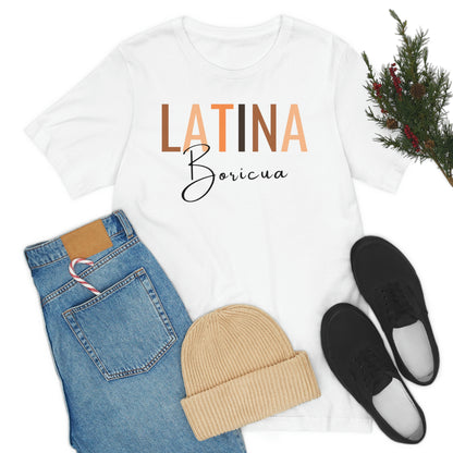 Latina Boricua, Shirt with Black Font