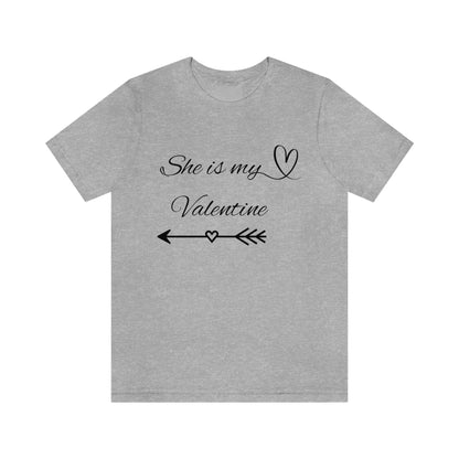 She is My Valentine, Dark Letters, Shirt