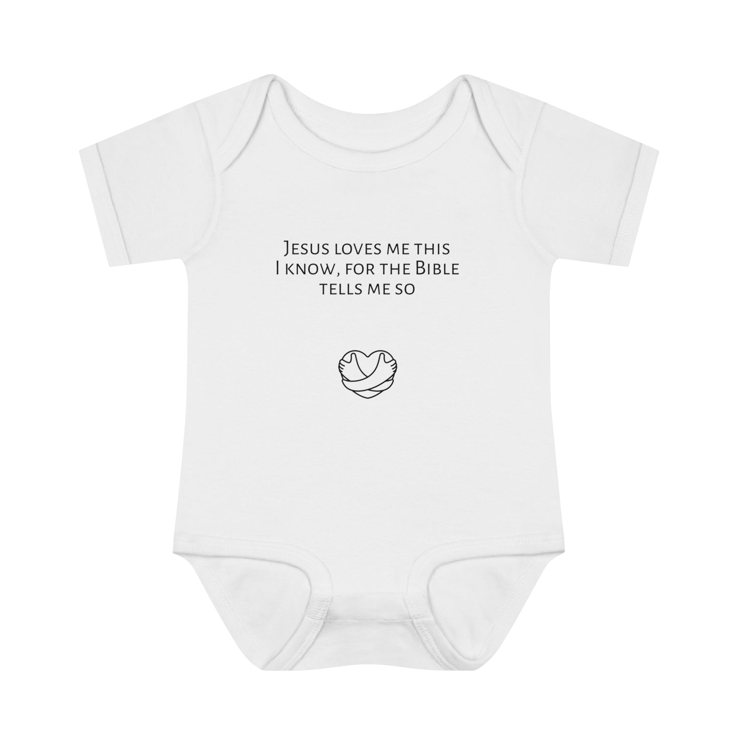 Jesus Loves Me, Infant Baby Rib Bodysuit