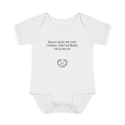 Jesus Loves Me, Infant Baby Rib Bodysuit