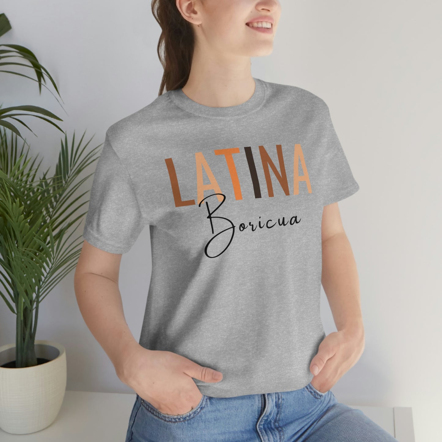 Latina Boricua, Shirt with Black Font