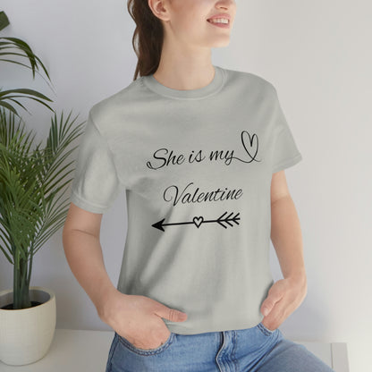 She is My Valentine, Dark Letters, Shirt