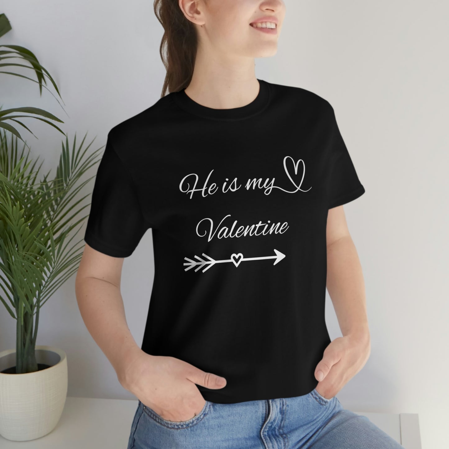 He is My Valentine, with White Letters, Shirt