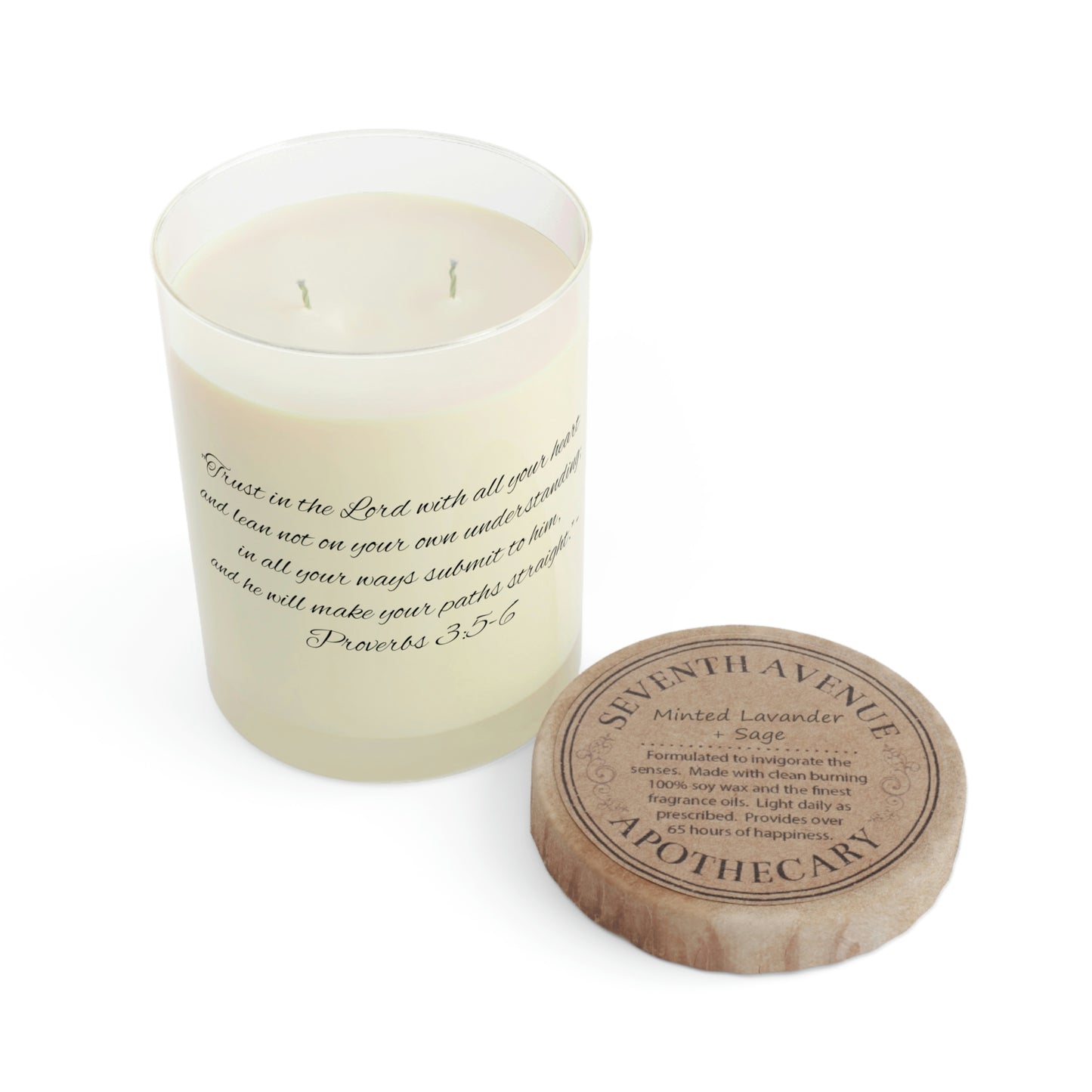 Proverbs 3:5-6 Candle, 11oz