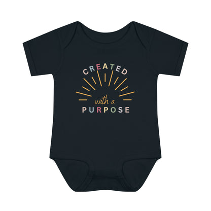 Created With A Purpose, Infant Baby Rib Bodysuit