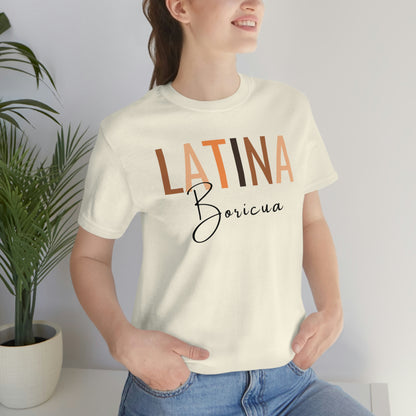 Latina Boricua, Shirt with Black Font