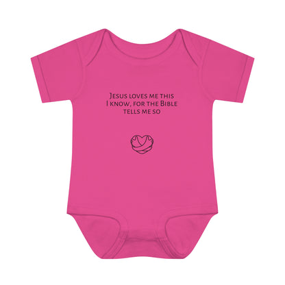 Jesus Loves Me, Infant Baby Rib Bodysuit