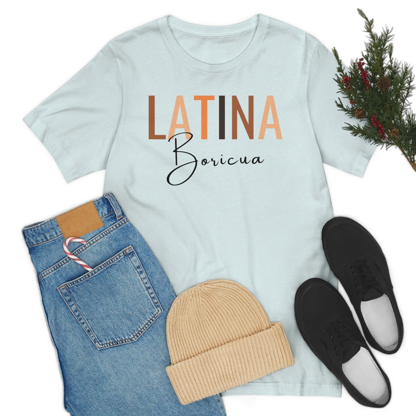 Latina Boricua, Shirt with Black Font