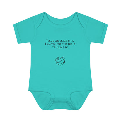 Jesus Loves Me, Infant Baby Rib Bodysuit