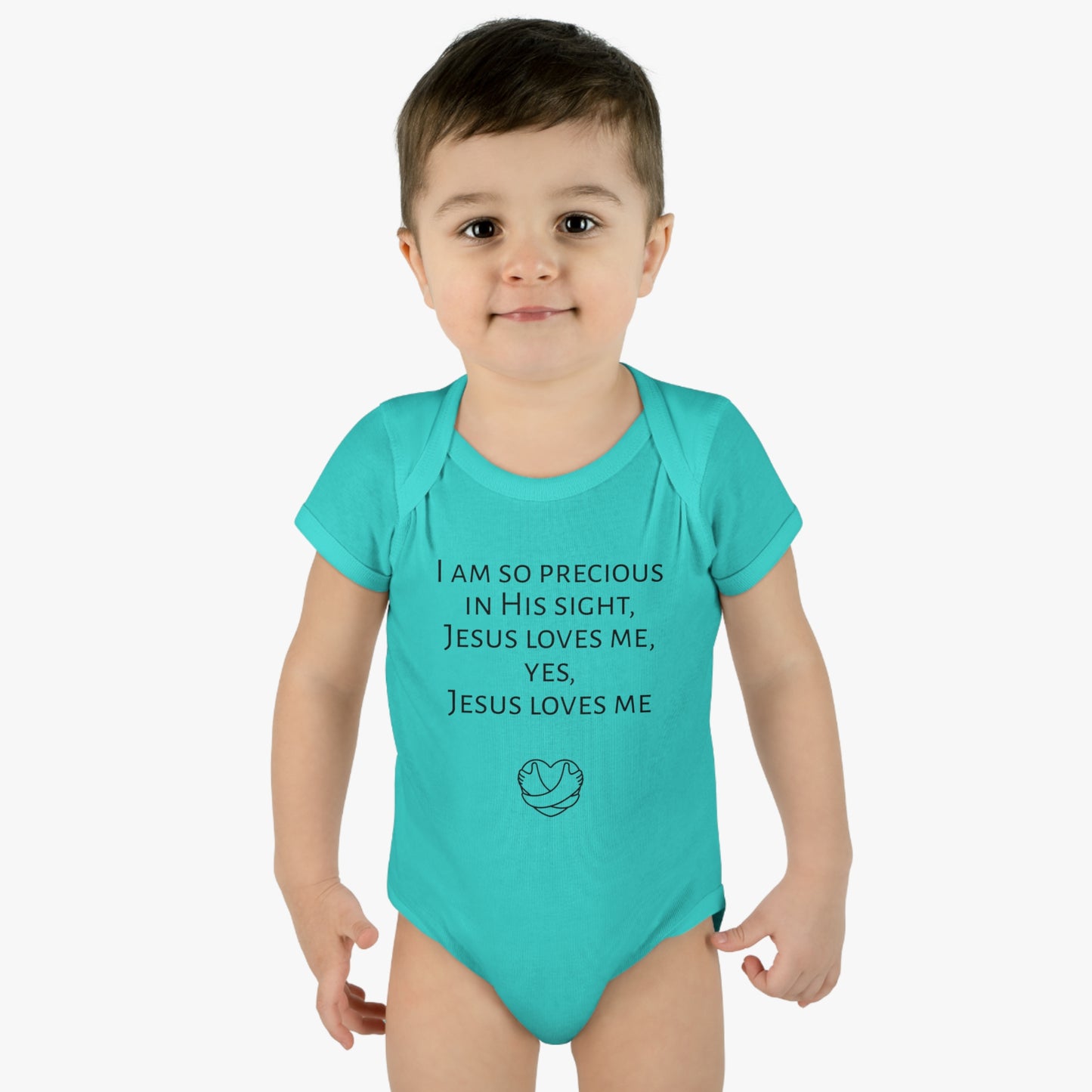 I am so precious in His sight, Infant Baby Rib Bodysuit