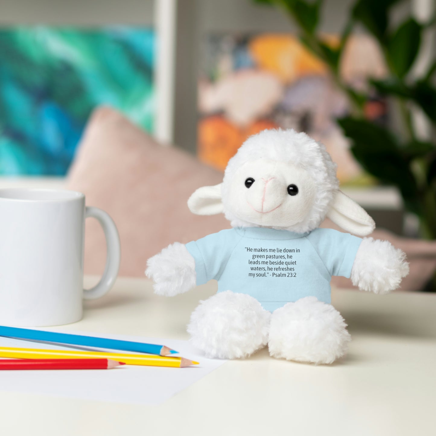 Psalm 23:2, Stuffed Animal with Tee