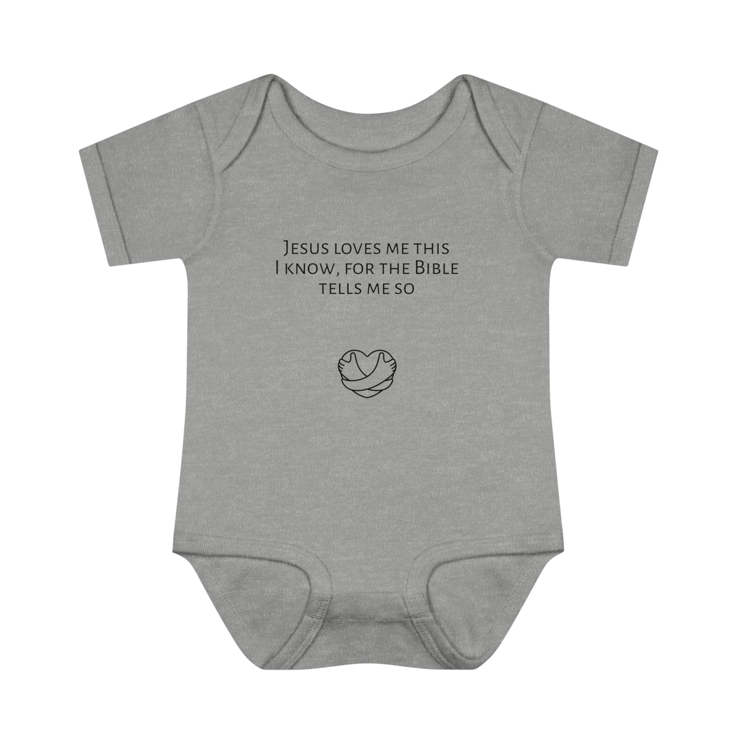 Jesus Loves Me, Infant Baby Rib Bodysuit