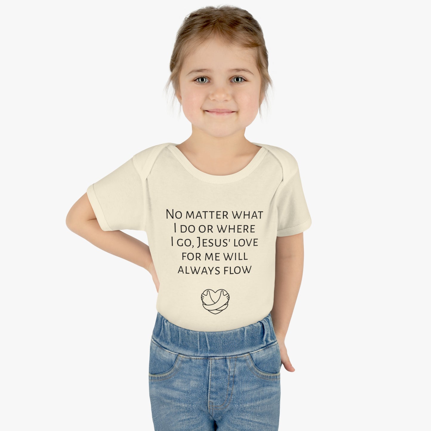 Jesus' Love For Me Will Always Flow, Infant Baby Rib Bodysuit