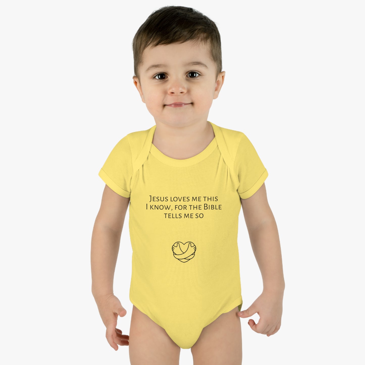 Jesus Loves Me, Infant Baby Rib Bodysuit