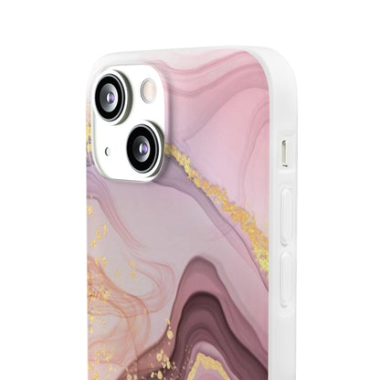 Pink and Gold Marble Flexi Phone Case