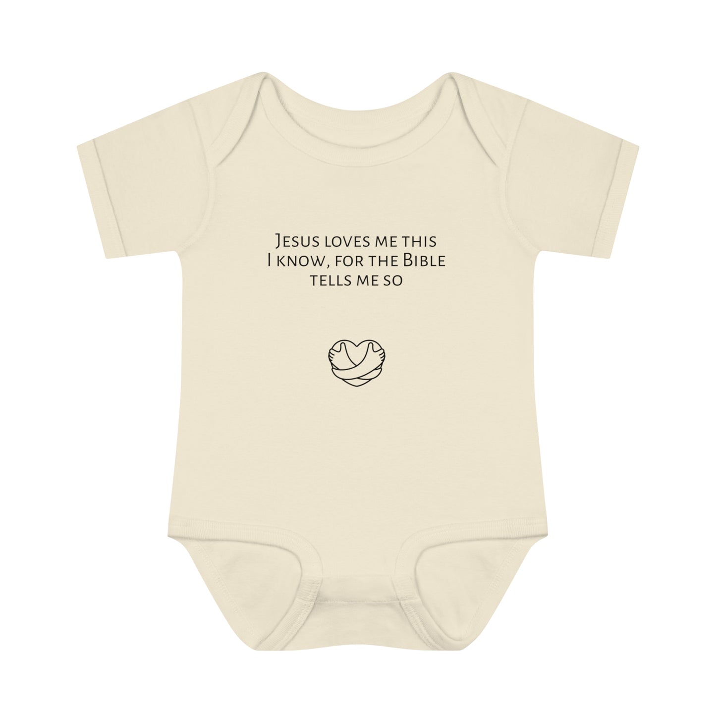 Jesus Loves Me, Infant Baby Rib Bodysuit