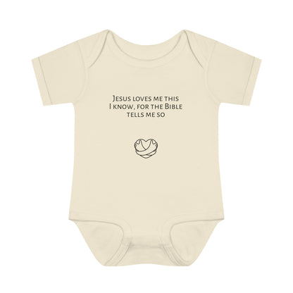 Jesus Loves Me, Infant Baby Rib Bodysuit